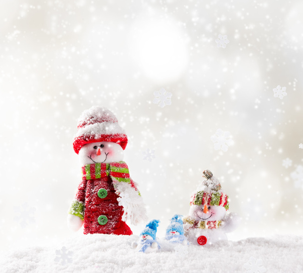 fondo de Navidad con muñeco de nieve - Foto, imagen