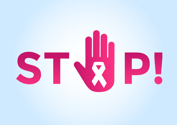 Stop cancer medical poster concept - Wektor, obraz