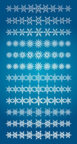 Набор векторных границ снежинки каракули
 - Вектор,изображение