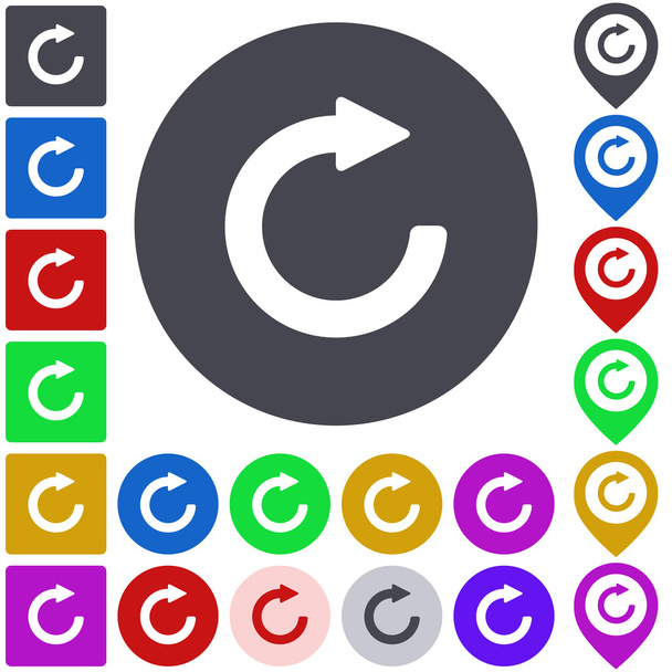 Набор значков обновления цвета
 - Вектор,изображение