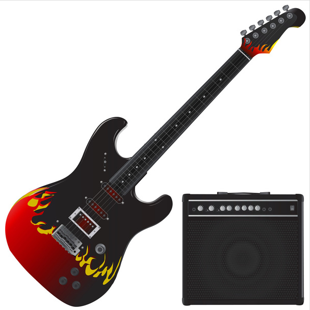 ギターとアンプのベクトル - ベクター画像