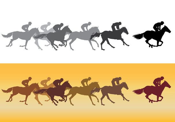 άλογο αγωνιστικά σιλουέτα - Διάνυσμα, εικόνα