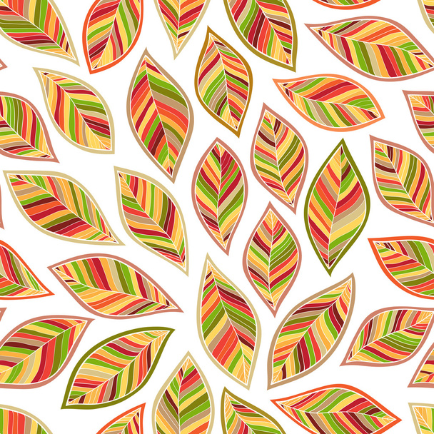 Seamless Autumn leaf pattern.  background. Vector illustration - ベクター画像