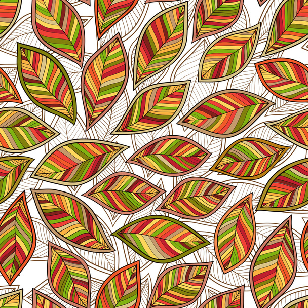 Seamless Autumn leaf pattern.  background. Vector illustration - Vettoriali, immagini