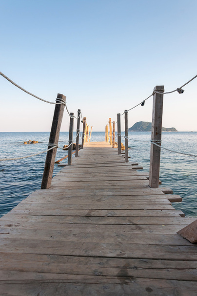 Dřevěné molo na Cameo ostrově Zakynthos - Fotografie, Obrázek
