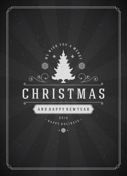 Boldog karácsonyt üdvözlőlap vagy poszter Design - Vektor, kép