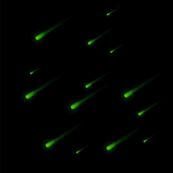Disparando estrellas verdes en Nignt Sky
 - Vector, imagen