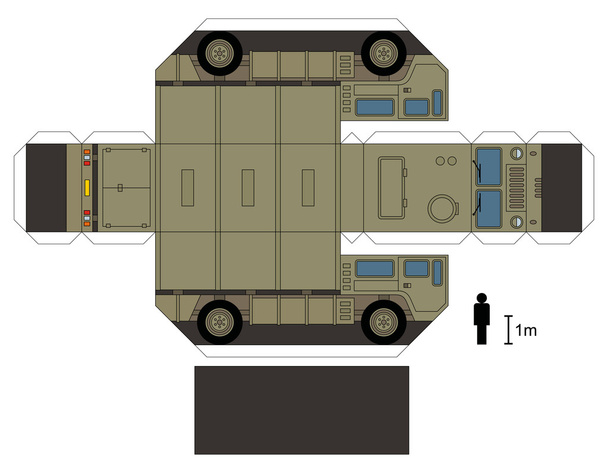Modello cartaceo di veicolo militare
 - Vettoriali, immagini