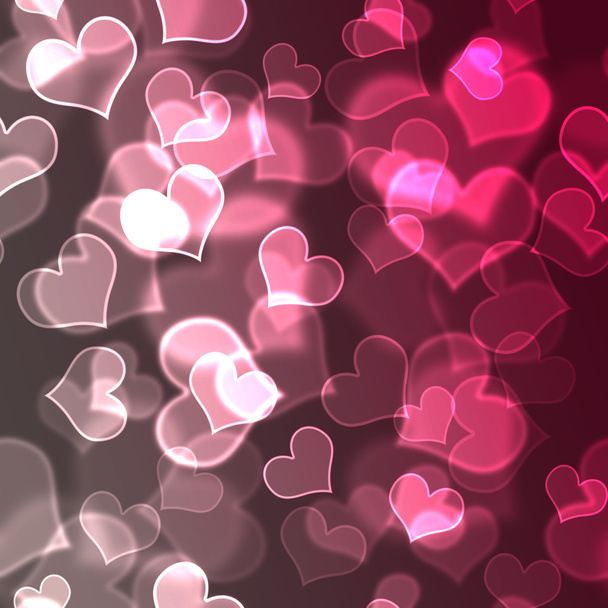 Καρδιές Bokeh ροζ & λευκό υπόβαθρο ταπετσαρία - Φωτογραφία, εικόνα