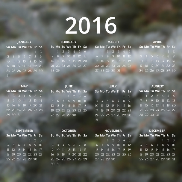 Calendar 2016 vector four seasons, - Vector, afbeelding
