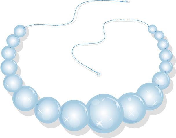 Pearl necklace - Vector, Image