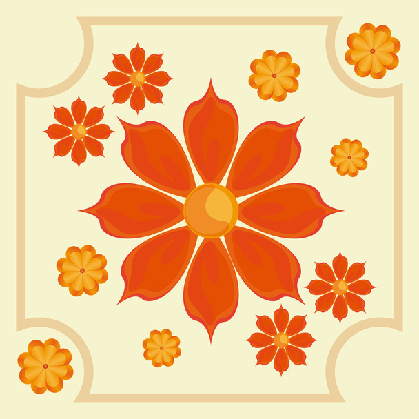 Flower of Garden design - Vector, Image