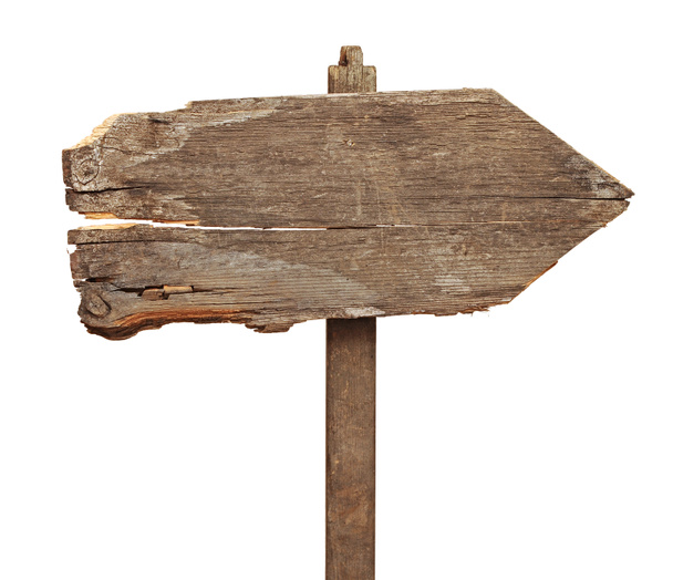 Старовинний дорожній знак ізольований на білому тлі
 - Фото, зображення