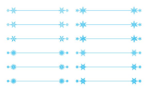 Vector copos de nieve diseño divisor
 - Vector, imagen