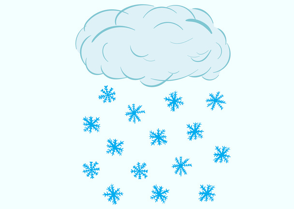 Cloud with the snow - Vector, Image