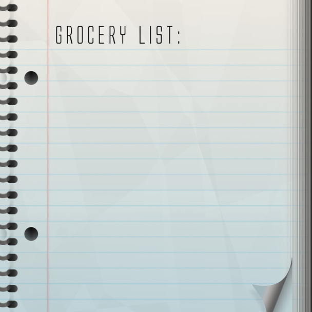 Lista de supermercados en blanco
 - Foto, imagen