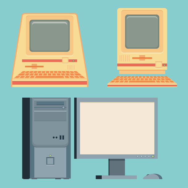 Set di personal computer vintage
. - Vettoriali, immagini