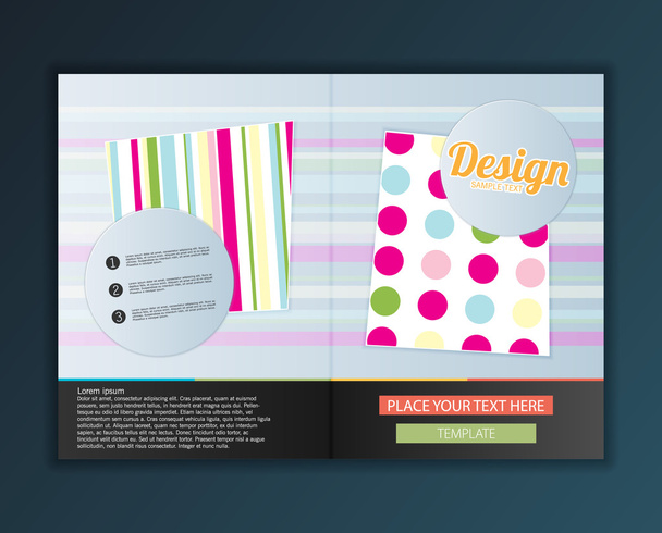 モダンな抽象のパンフレットのデザイン - ベクター画像