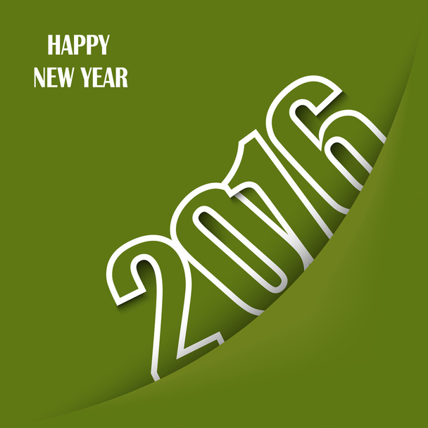 Πράσινο το νέο έτος επιθυμεί με τσέπη προτύπου - Διάνυσμα, εικόνα