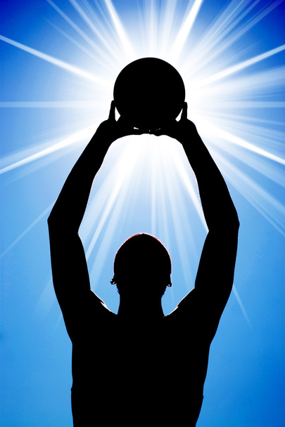 abstracte basketbal silhouet - Foto, afbeelding