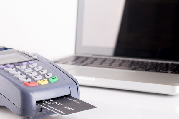 payment with a credit card through terminal - Fotó, kép