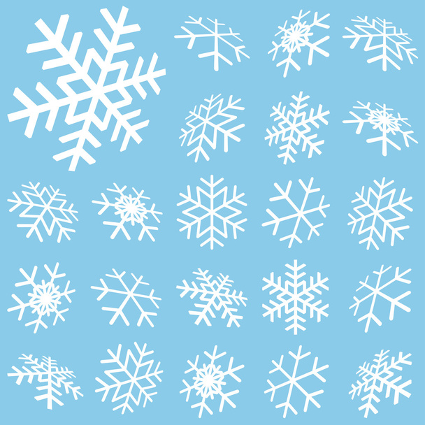 コレクション抽象的な雪の結晶 - ベクター画像