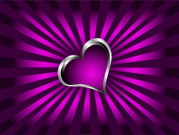 A purple hearts Valentines Day Background - Vector, afbeelding