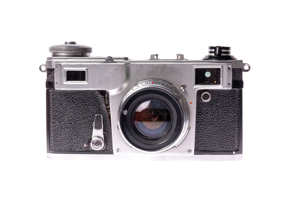Old camera on isolated white - Photo, Image