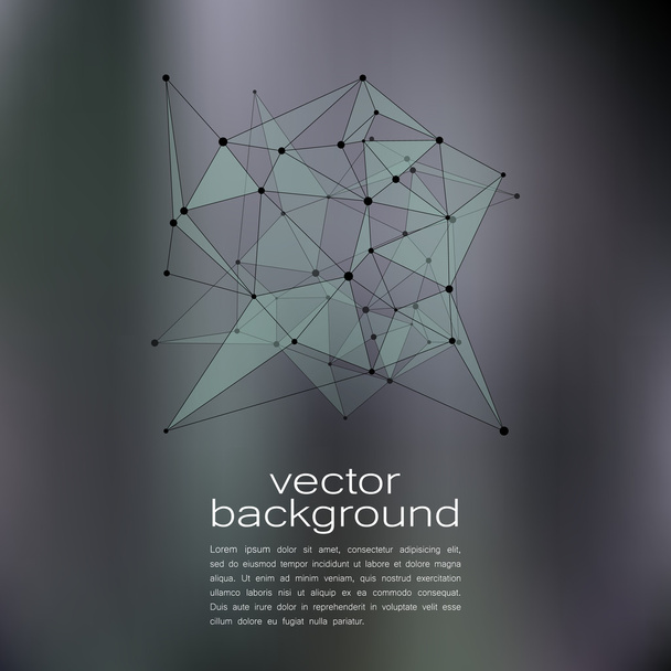 Abstract Geometric Polygonal Shape. Vector Science Background. Futuristic Technology Background. Connecting Dots and Lines Structure  - Вектор,изображение