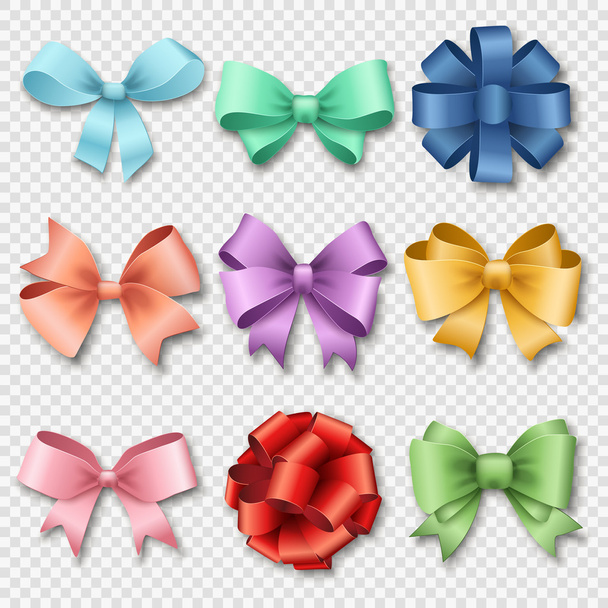 Ribbons set for Christmas or Birthday gifts - ベクター画像