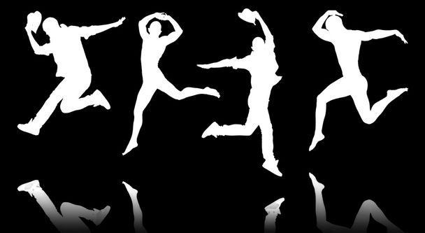 Силуэты танцоров в концепции танца - Фото, изображение