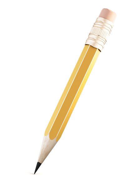 Tužka, izolované na bílém. 3D. - Fotografie, Obrázek