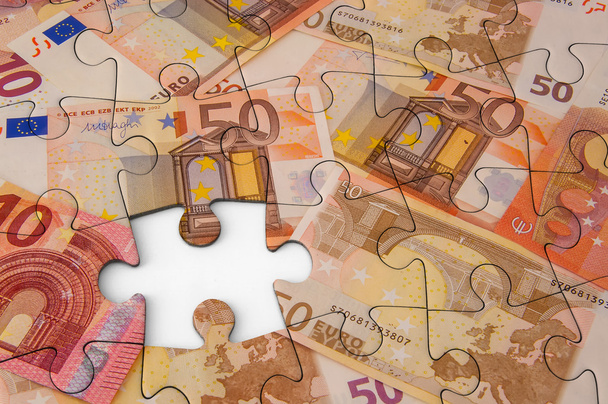 Euro geld Jigsaw - Foto, afbeelding