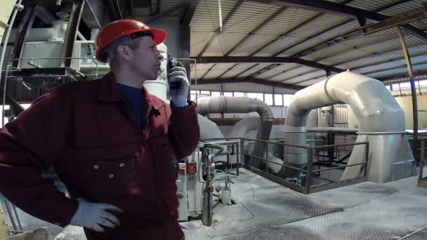 Industriearbeiter in einem Produktionsbetrieb - Filmmaterial, Video