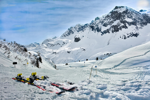 Ośrodek narciarski Lech-Zürs, Arlberg, Tyrol, Austria - Zdjęcie, obraz