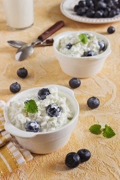 natural organic cottage cheese - Foto, imagen