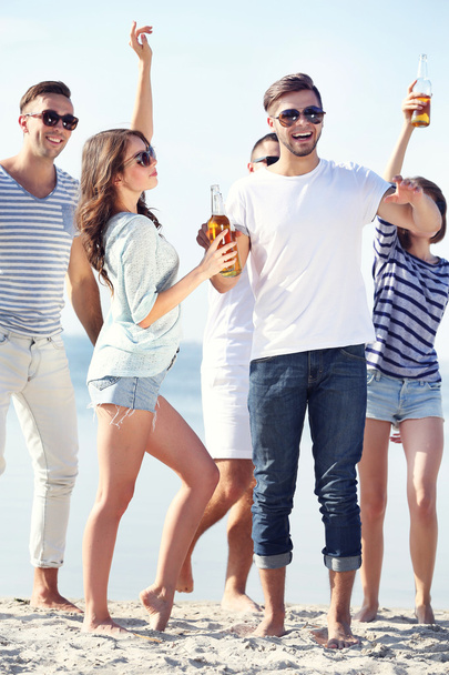 Pretty Young people with beer  - Photo, image