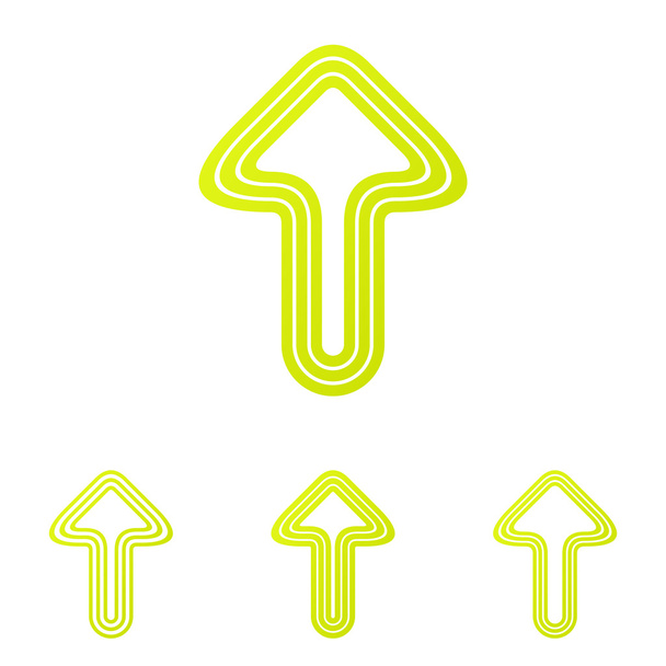 Yellow line boost logo design set - Vector, Image