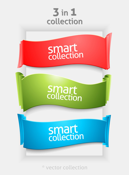 Ribbon and banner collection - Vector, Imagen