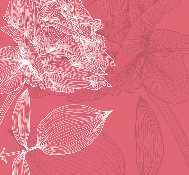 Floral invitation - Vector, imagen