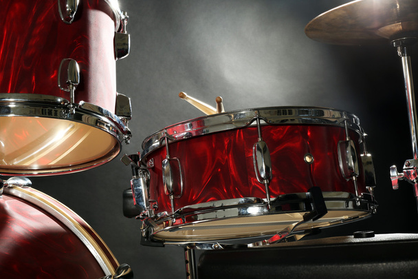 Drum set on a stage - Фото, изображение
