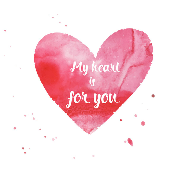 Valentine's day card with heart - Wektor, obraz