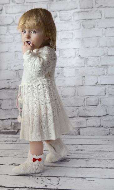 sweet little girl at lovely dress - Photo, Image