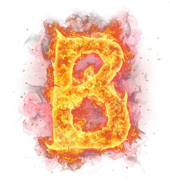 Fire letter "B" - Foto, Bild