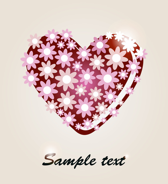 Valentine's Day greeting card - Vector, Image