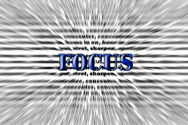 focus - beitel effect - blauw lettertype - Foto, afbeelding