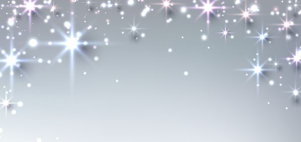 Winter starry christmas banner - Vector, Image