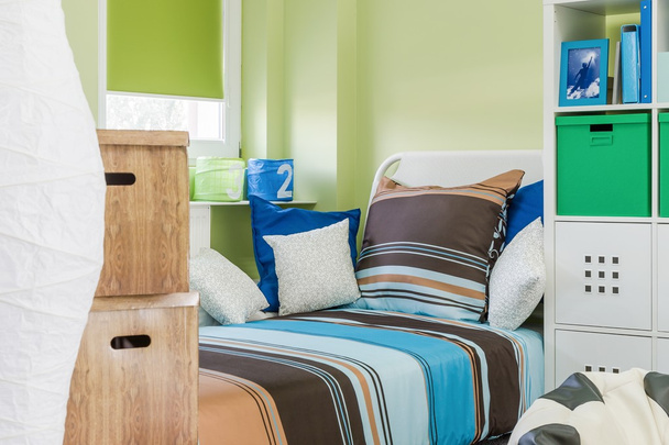 Modern green bedroom - Фото, зображення