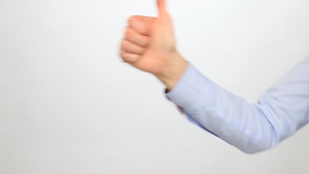 hand showing thumb up - Felvétel, videó