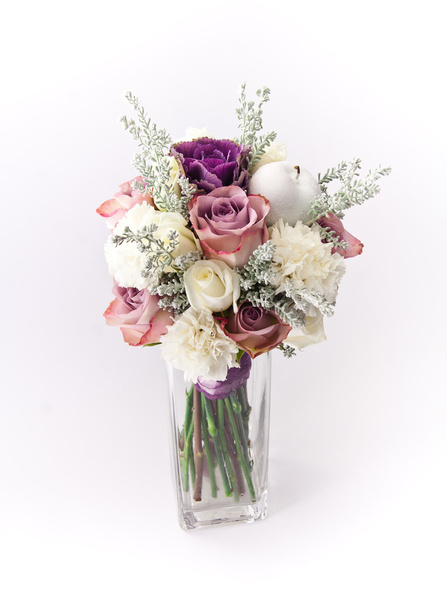 Bouquet de fleurs sur fond blanc
 - Photo, image